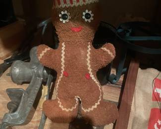 Vintage 1960s Knickerbocker Gingerbread Man Joy of a Toy Plush Terry Cloth 