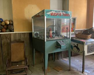 1968 Amusement Engineering Helicopter Trainer Coin Operated Helicopter Game