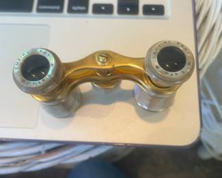 Vintage Lemaire Paris Opera Glasses Mother of Pearl With Case