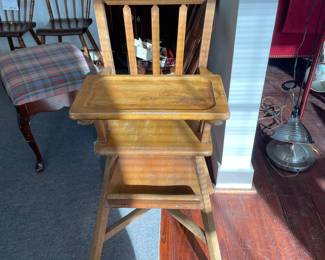 Vintage Wooden High Chair