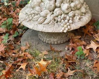 Pair of Antique Stone Fruit and Flower Baskets