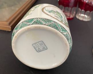 Vintage Wony Ltd. Owl Green Vase From Japan