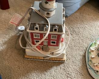 Vintage Geo Z Lefton New London Ledge 1909 Lighthouse #01119 Hand Painted China