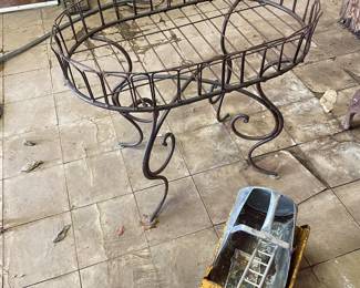 Vintage Wrought Iron Plant Garden Stand