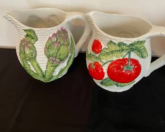 Vintage Italian Pottery Water Pitcher