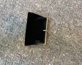 Vintage Velvet Clutch with Faux Diamonds