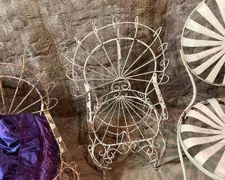 Vintage 1950s Child's Peacock Chair - Set of 3 Chairs - 