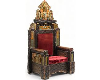 Johannes Scholze, 1926 Aztec Theater San Antonio, Texas Throne Chair