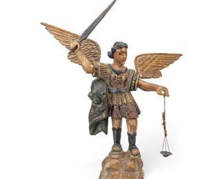 20th C. New Mexican Santo, San Miguel Arcangel