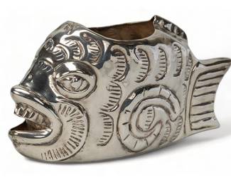 William Spratling, Sterling Silver Fish Vase