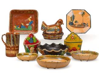 Collection of 10 Tlaquepaque Pieces