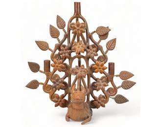 Burnished Tree of Life Candelabra