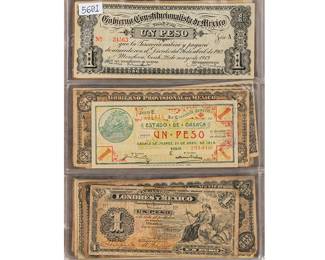 Collection of Mexican Revolutionary Era Currency