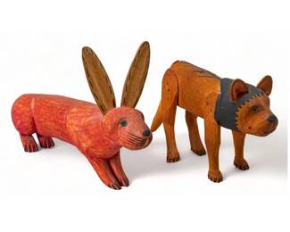 Manuel Jimenez Ramirez, 2 Carved Animals