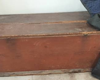 handpainted primitive trunk