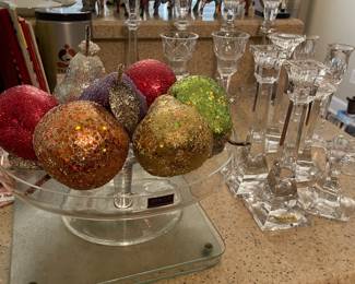 Marquis cake stand, Villeroy Boch candlesticks