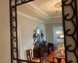 Metal frame mirror