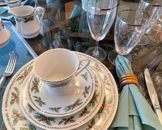 Holly pattern Christmas china