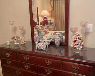 Mahogany dresser & mirror