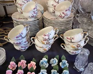 Porcelain snack sets, place card holders