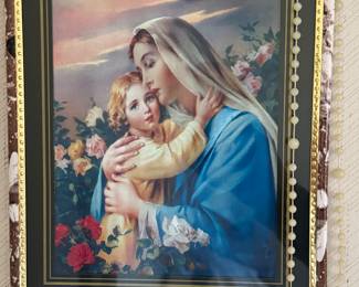 Mother and Child vintage print 