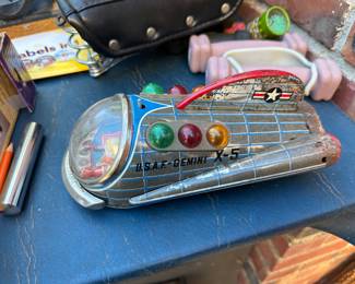 Old 50s battery operated spaceship