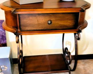 Pretty wood side table