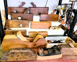 Antique wood planer collection