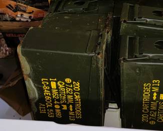 Empty ammo boxes