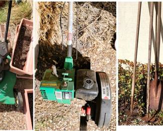 Lawn care items: Long handle tools, Electric edger and mower