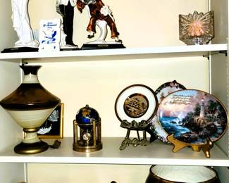 Home Decor: Lady Figurines, marble eggs, vases and bowl, candles