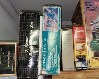 Auto Dent pull set and Body Fender Set - Hand Drills - Mounted Stone and Wet Stone sharpener