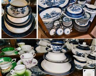 Nikko Japan Blue Willow China dinner set with many pieces