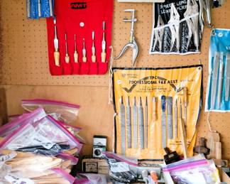 Fully Stocked Workshop.  Airplane Building Supplies, Woodworking tools