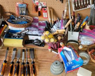 Woodworking tools - chisels small to huge