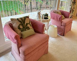Pink chairs