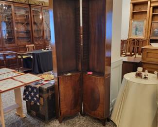 2 insanely gorgeous Edwardian shelving units