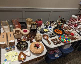 Lots of bric a brac starting at 3 dollars