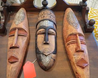 3 masks from Ghana