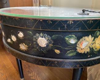 Very unusual antique round display table