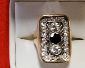 Gorgeous custom made Diamond and Sapphire ring. 