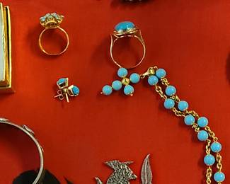 14K and Turquoise jewelry 