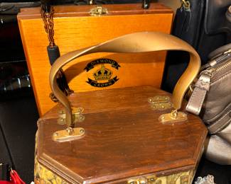 Wood Vintage Purse & Cigar Box Purse