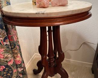 Antique Marble Top Side Table