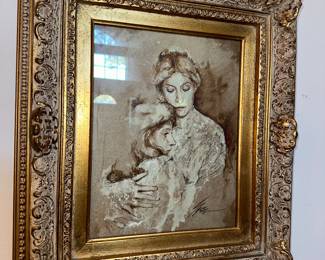 Larry Greer Framed Watercolor