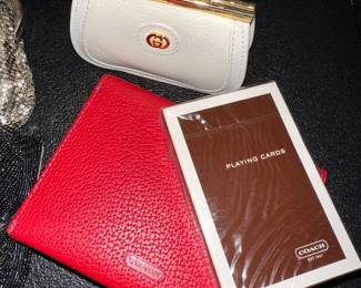 Gucci Coin Purse, Coach Playing Cards