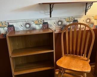 Bookcase and chair