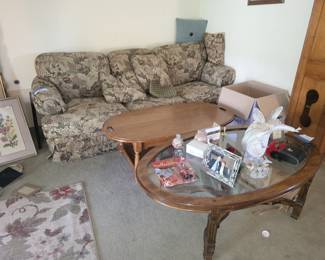 Sofa, coffee tables $25ea
