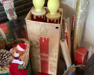Vintage Christmas candle blow molds