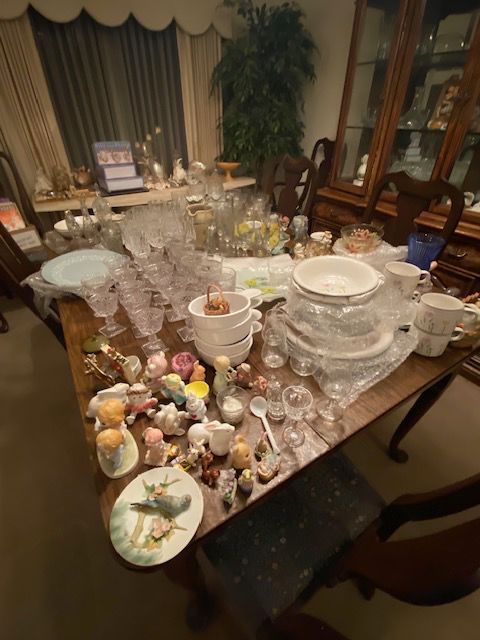 Crystal, Fostoria, Dishwater, China, Decorative